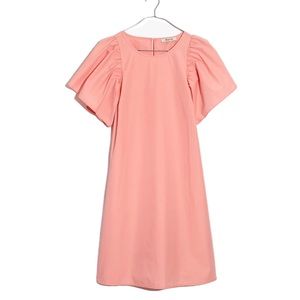 Madewell Poplin Flutter-Sleeve Shift Dress, NWOT & Never Worn, Size Large